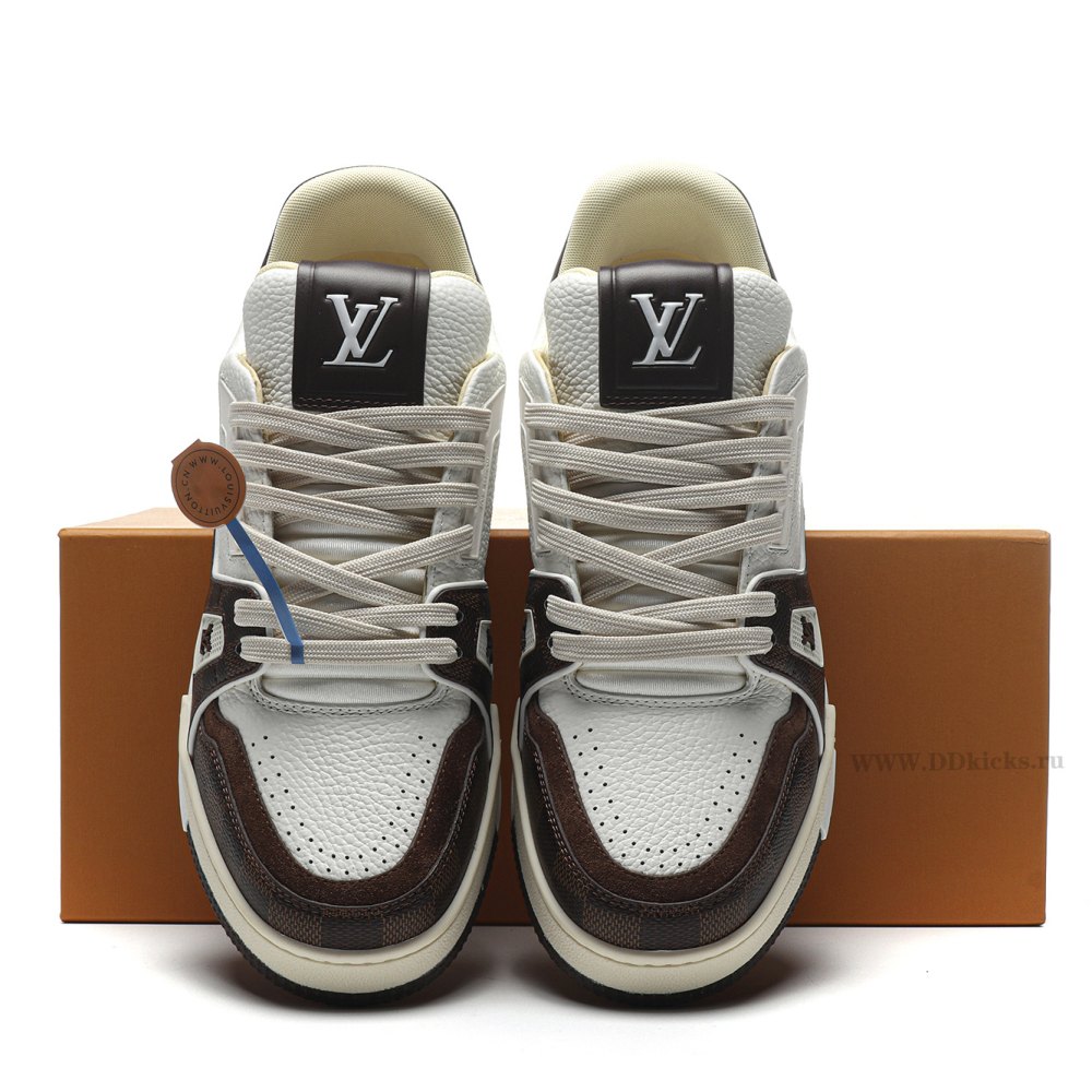 DD Lou1s Vu1tton LV Trainer White/ Brown