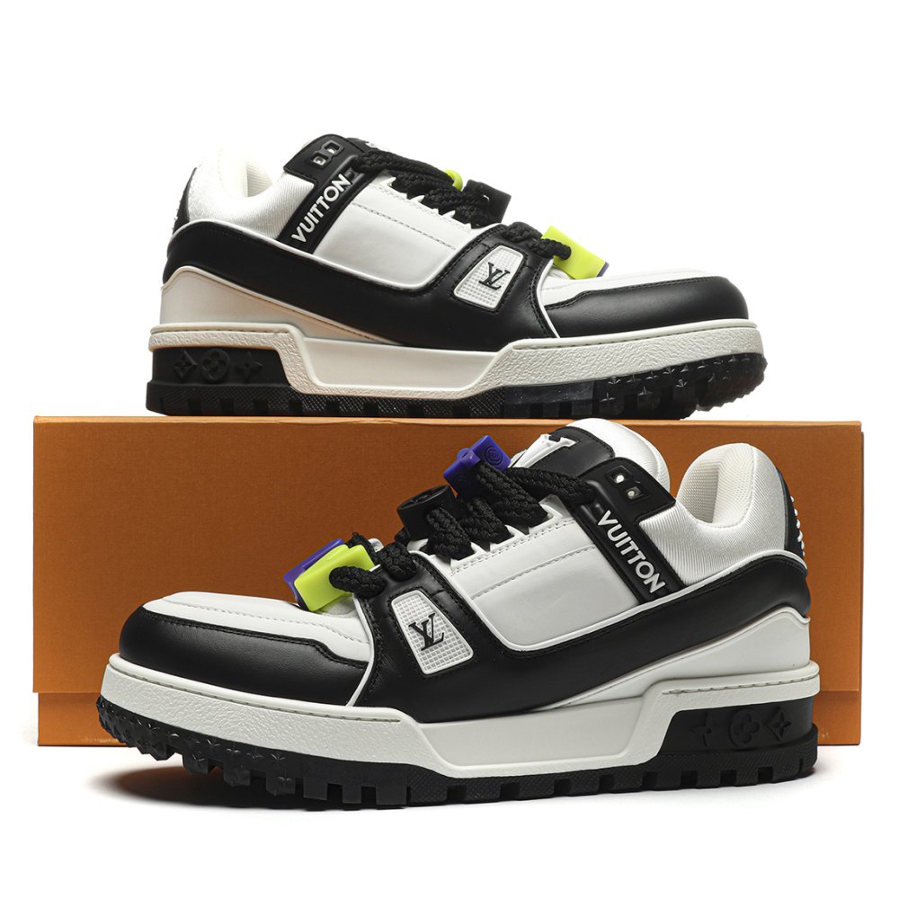 DD Lou1s Vu1tton Trainer Maxi White Black