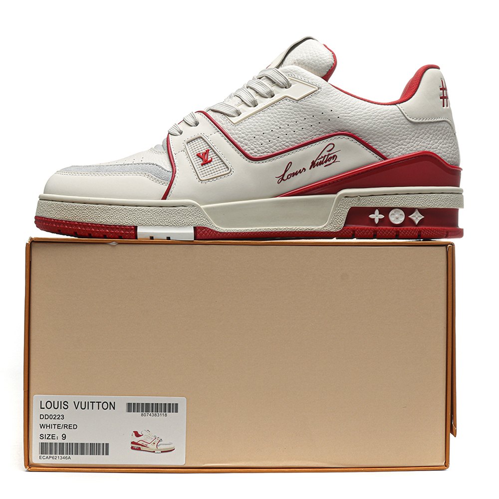 DD Lou1s Vu1tton Trainer #54 Signature White Red