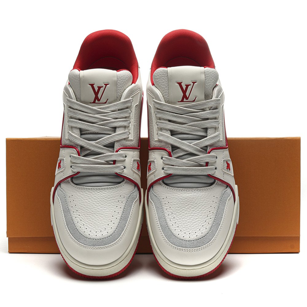 DD Lou1s Vu1tton Trainer #54 Signature White Red