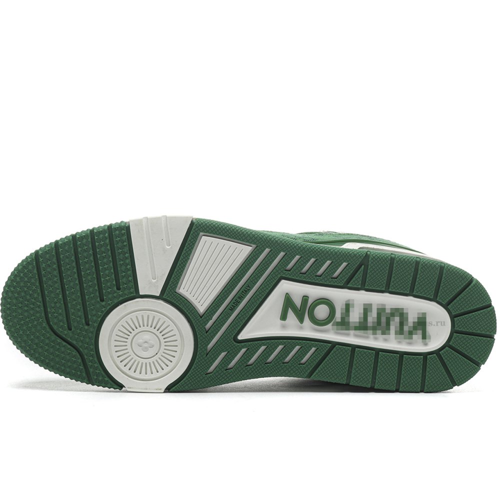 DD Lou1s Vu1tton Trainer Green Monogram Denim White