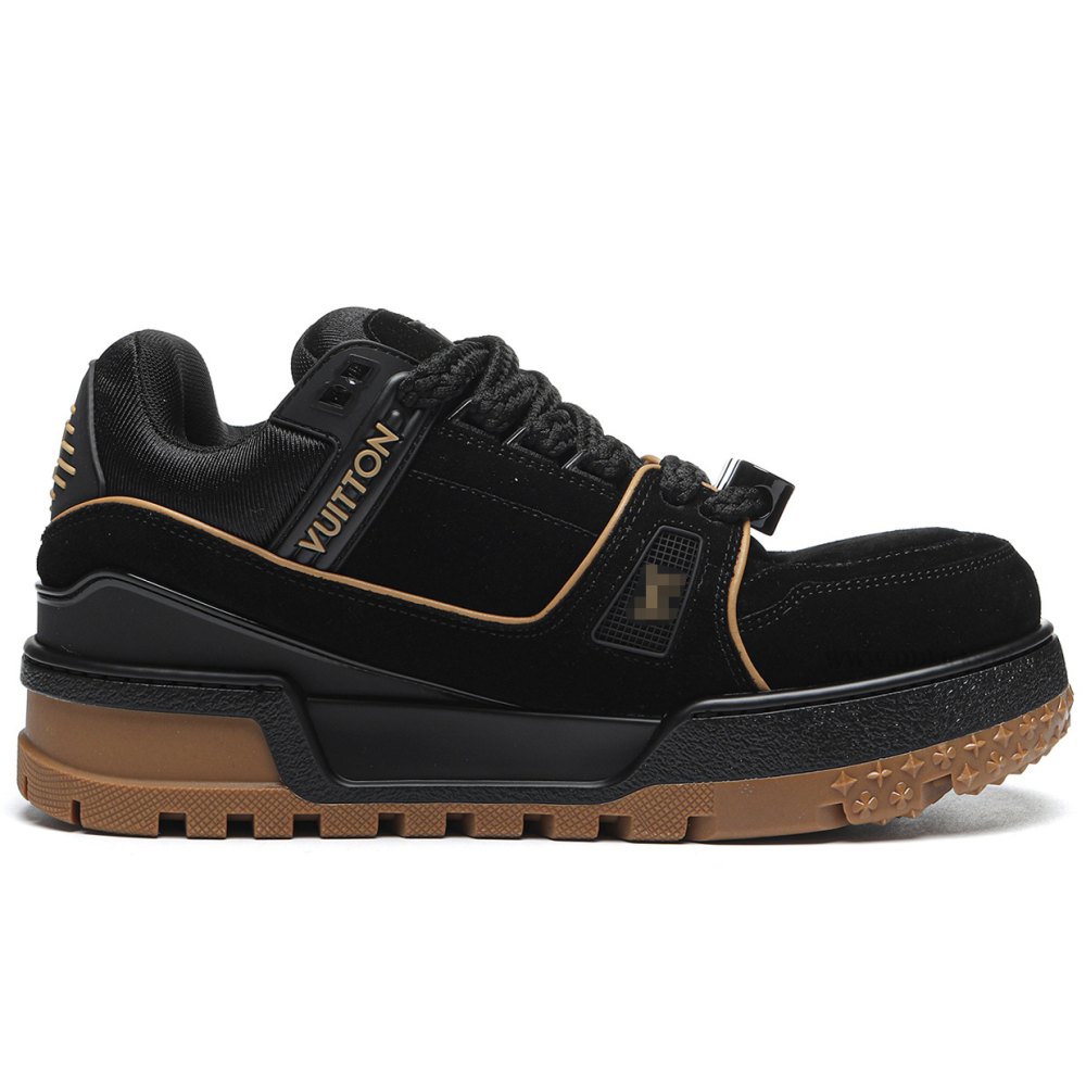 DD Lou1s Vu1tton Trainer Black Brown Suede