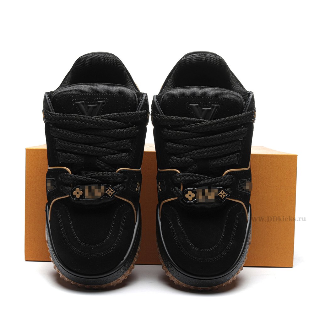 DD Lou1s Vu1tton Trainer Black Brown Suede