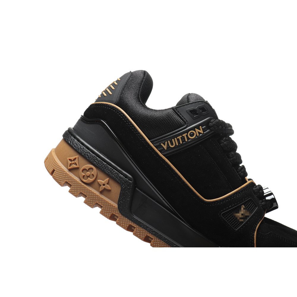 DD Lou1s Vu1tton Trainer Black Brown Suede
