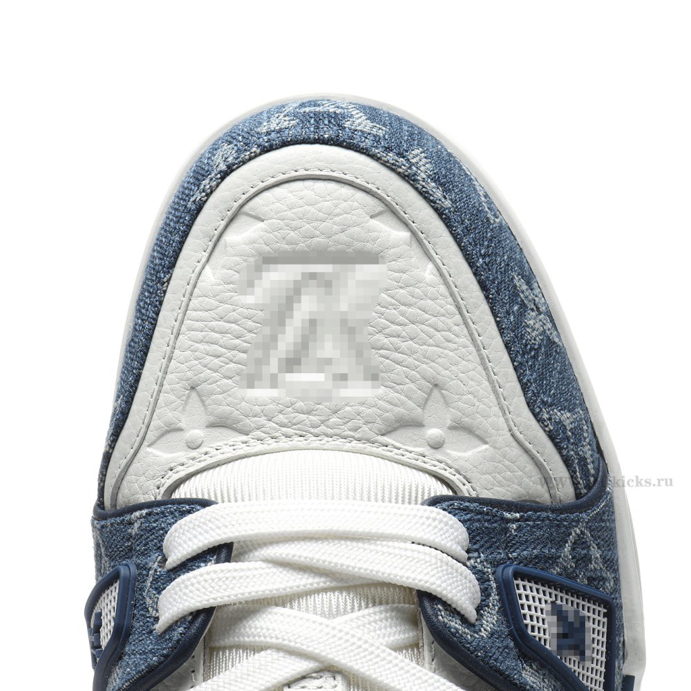 DD Lou1s Vu1tton Trainer Monogram Denim White Blue