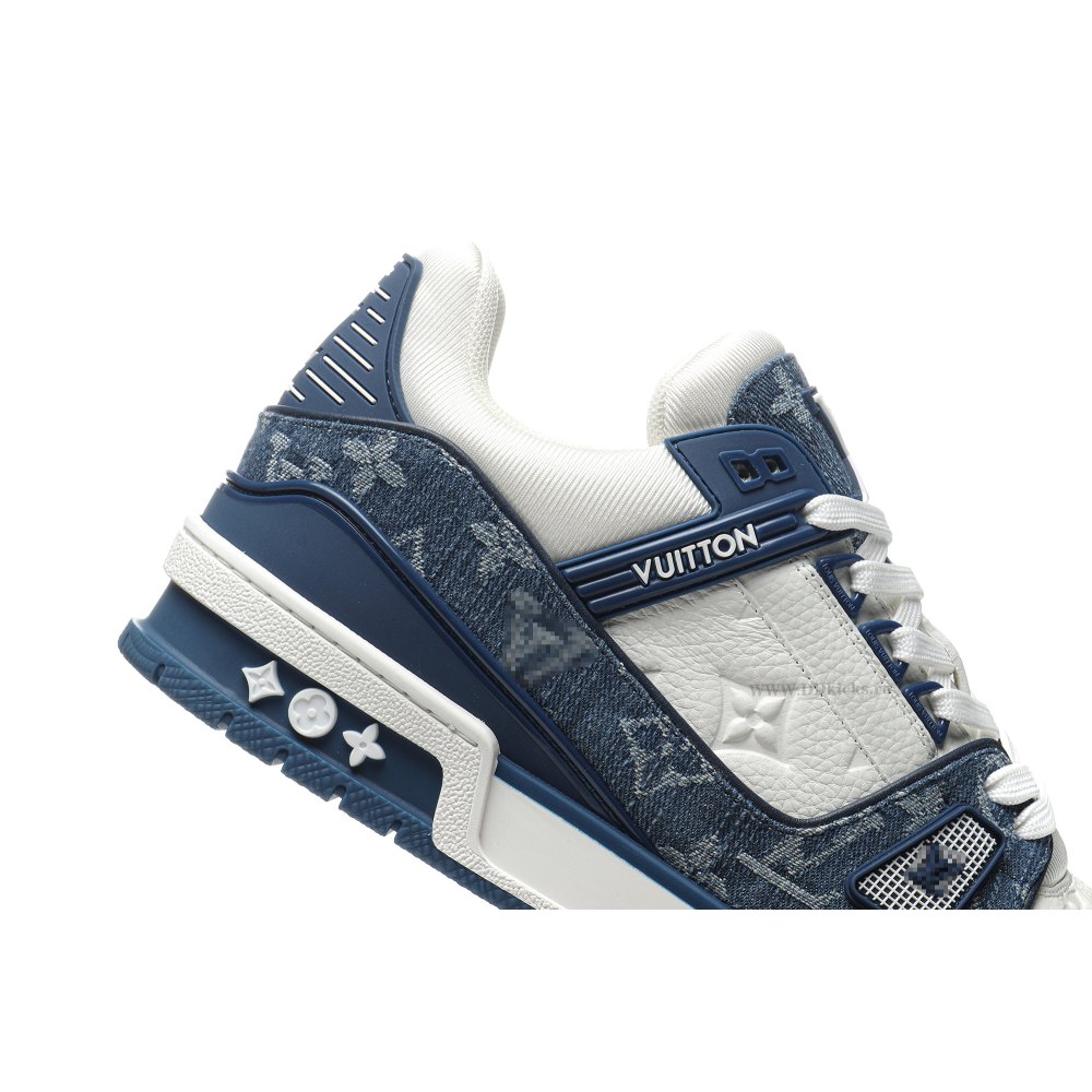 DD Lou1s Vu1tton Trainer Monogram Denim White Blue