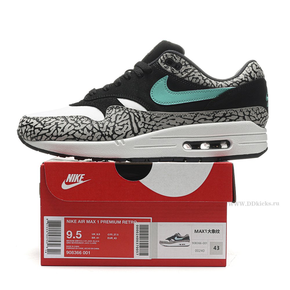 Preorder DD Atmos x Nike Air Max 1 Retro "Elephant"
