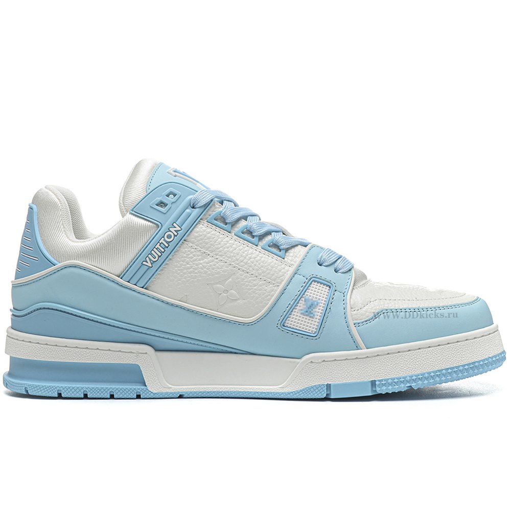 DD Lou1s Vu1tton Trainer Low White Sky Blue