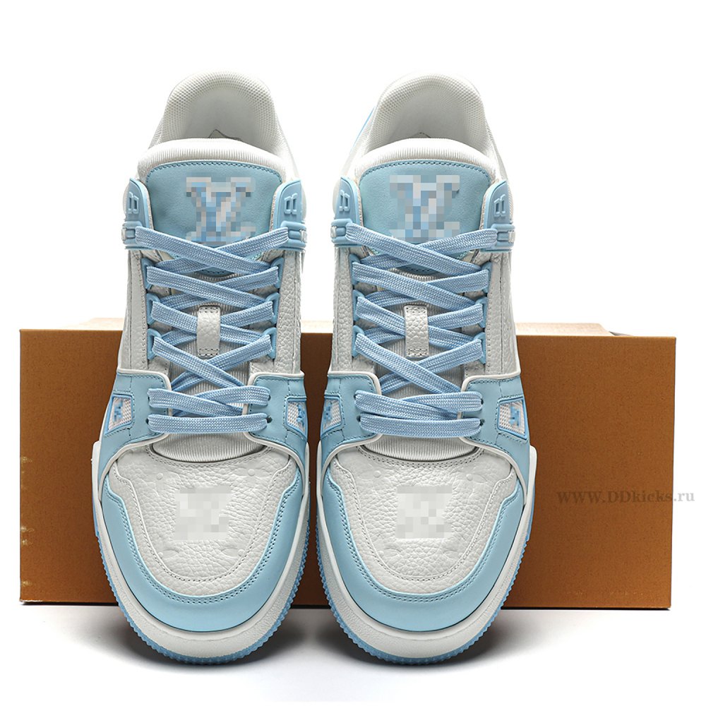 DD Lou1s Vu1tton Trainer Low White Sky Blue