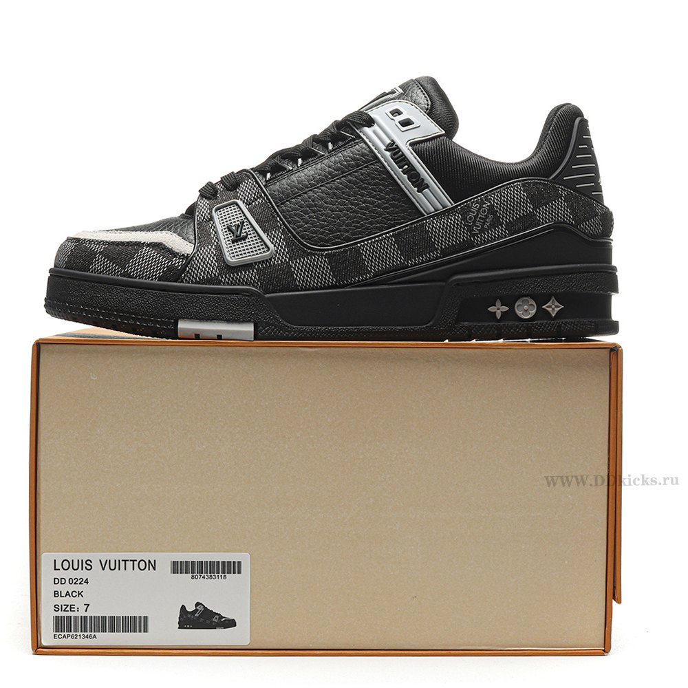 DD Lou1s Vu1tton Trainer Black Damier