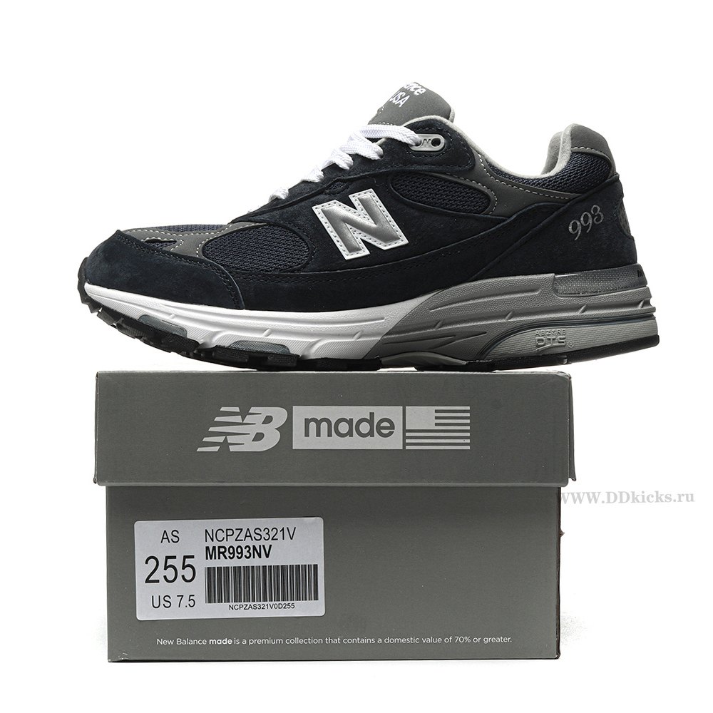 DD New Balance 993 Kith Navy (Standard Width)