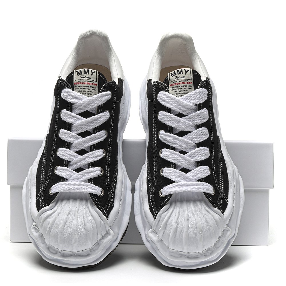 dd Ma*s*n mihara yasuhiro blakey og sole canvas low black no logo-a06fw704