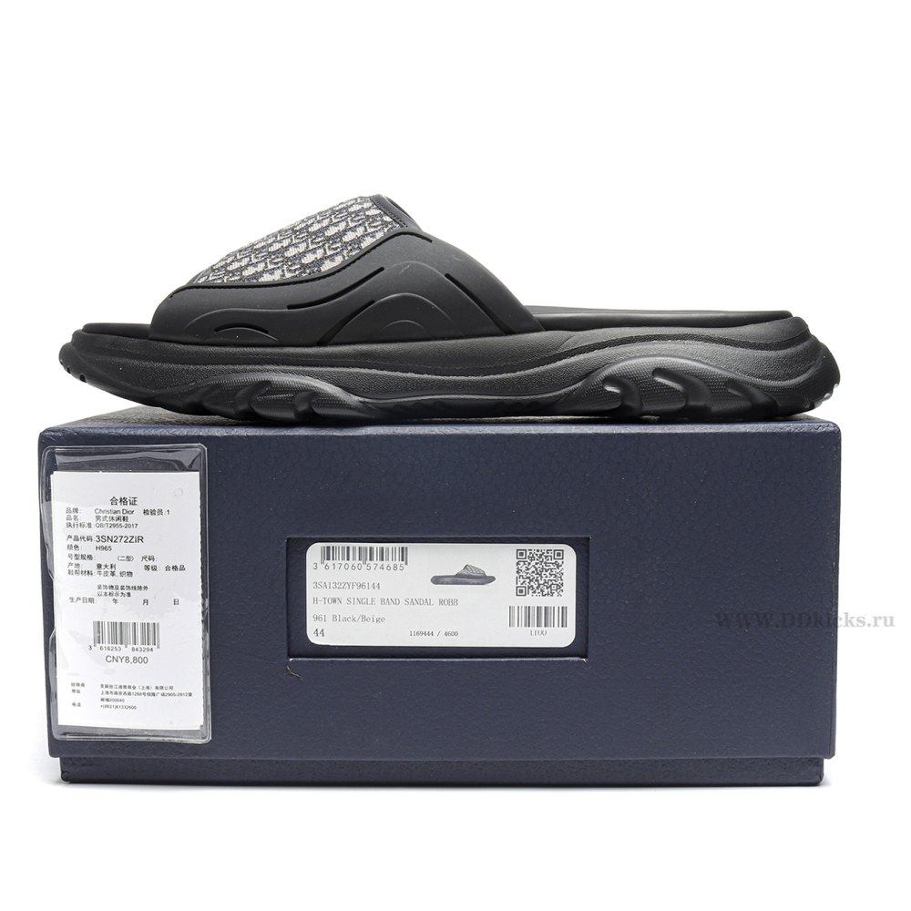 DD D10R H-Town Oblique Black Sandal