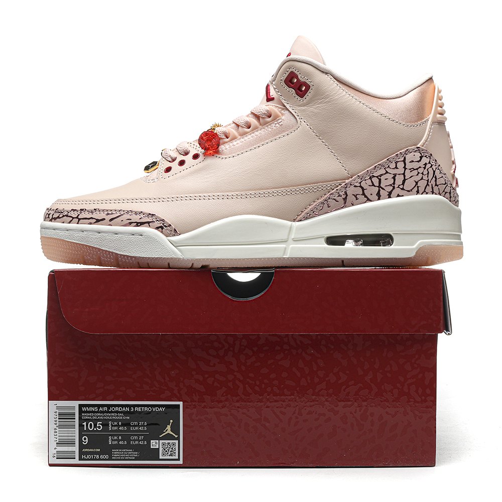 DD Jordan 3 Retro Valentine's Day (2025) (Women's)-HJ0178 600