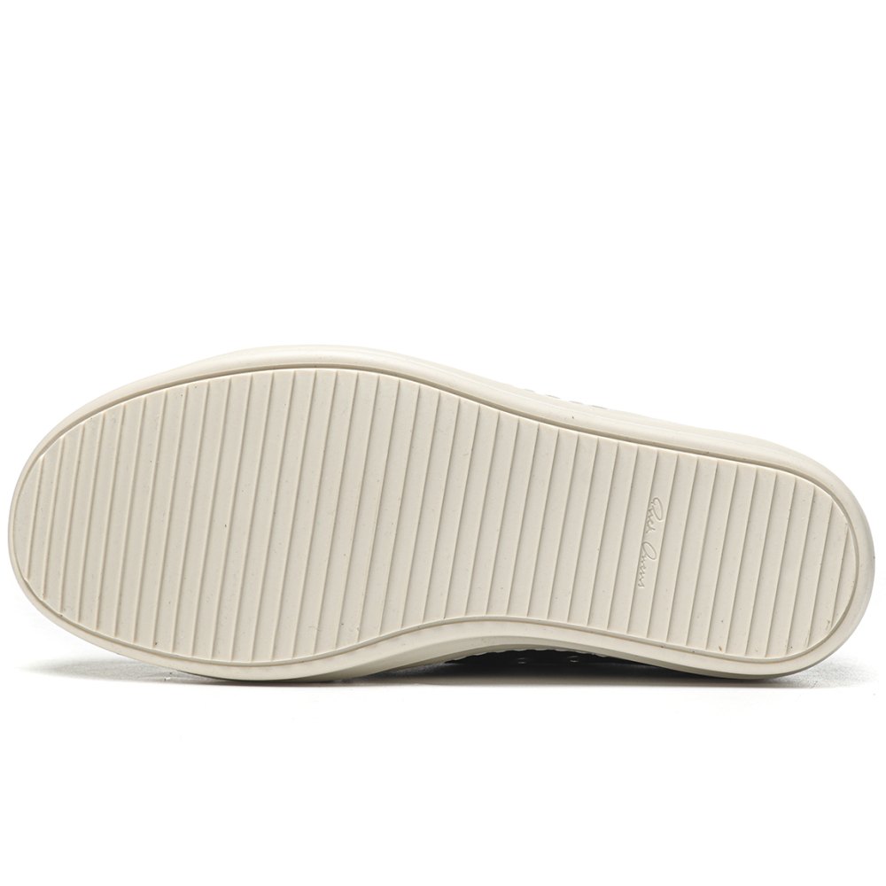 DD Rick 0wens Lido High Sneaks Black Milk Canvas Boots -RR01C4892 LPOW2