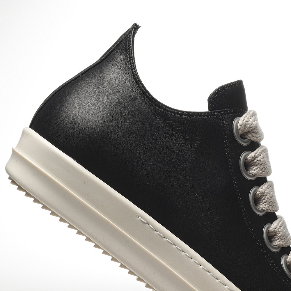 DD Rick 0wens Lido High Sneaks Black Milk Canvas Boots -RR01C4892 LPOW2