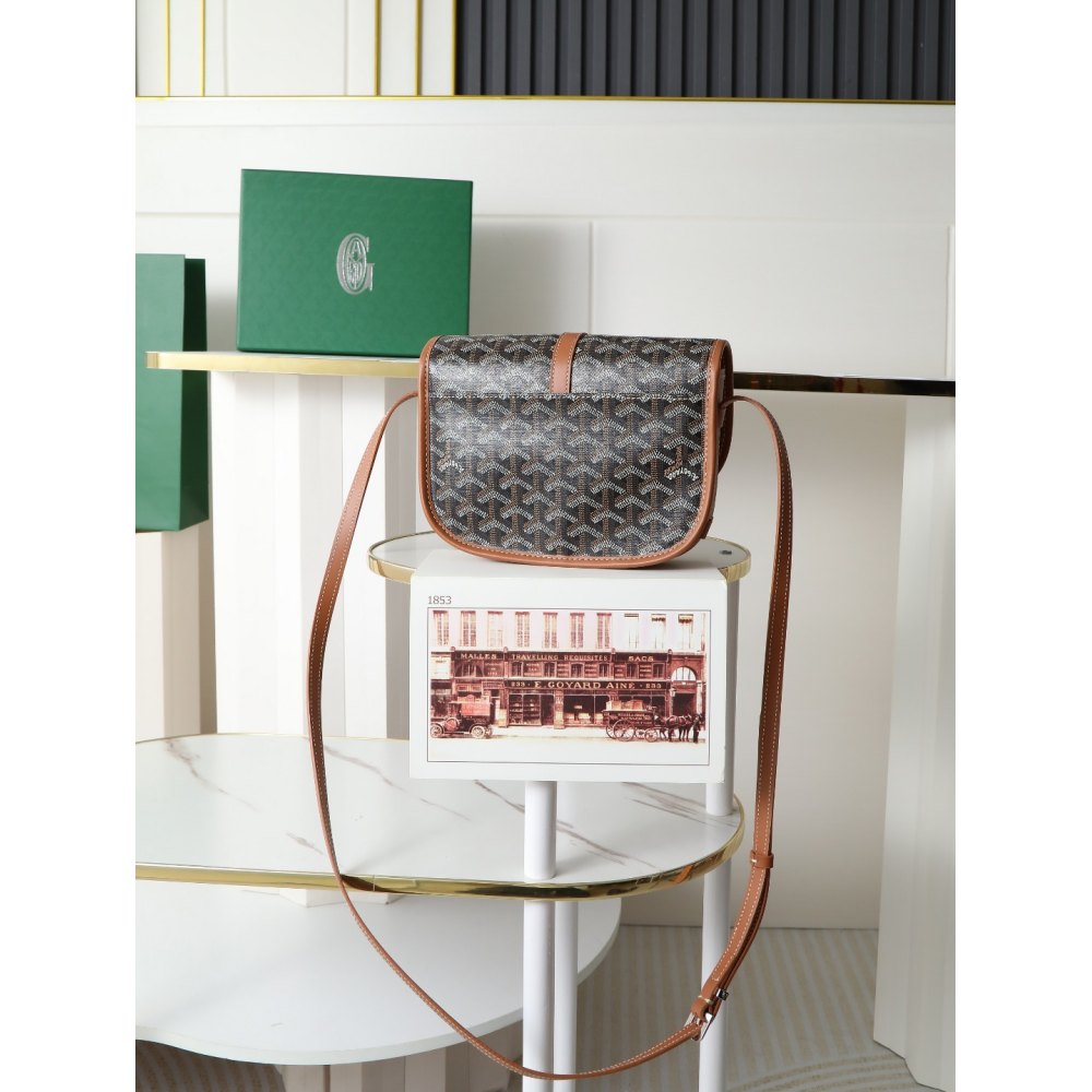 DD G0yard Belvedere MM Bag Black & Tan 28*20*10cm