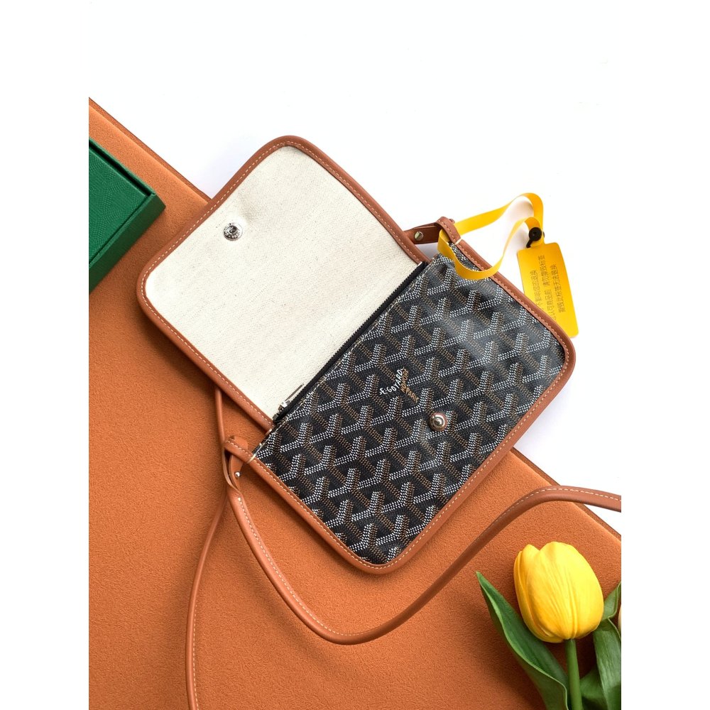 DD G0yard Plumet Pocket Walle Black & Tan 14cm*2.5*cm*20.5cm