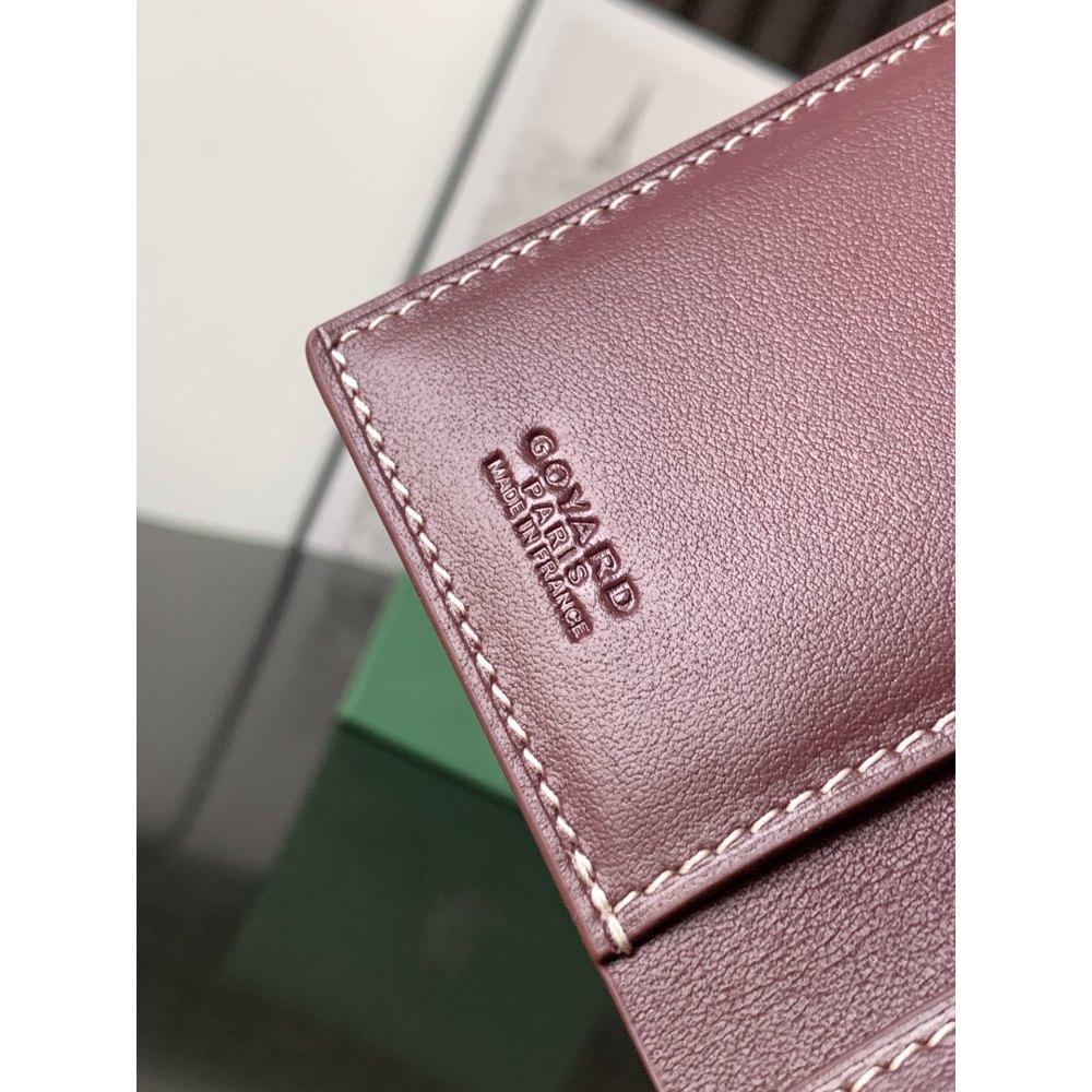 DD G0yard Saint-Pierre Card Wallet Burgundy 11cm*1.5cm*7.5cm
