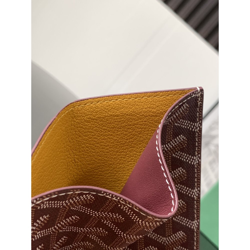 DD G0yard Saint-Pierre Card Wallet Burgundy 11cm*1.5cm*7.5cm