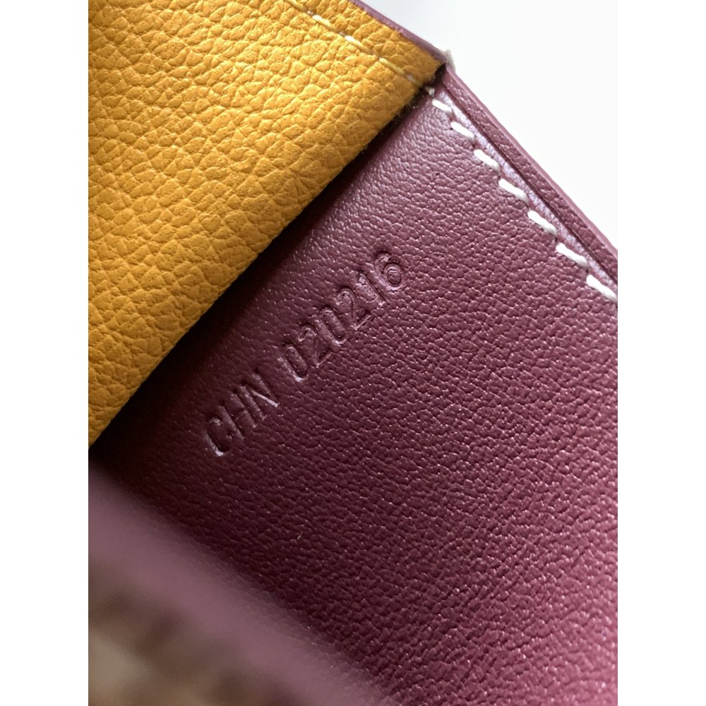 DD G0yard Saint-Pierre Card Wallet Burgundy 11cm*1.5cm*7.5cm