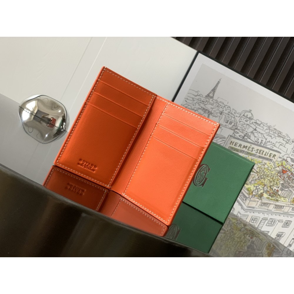 DD G0yard Saint-Pierre Card Wallet Orange 11cm*1.5cm*7.5cm