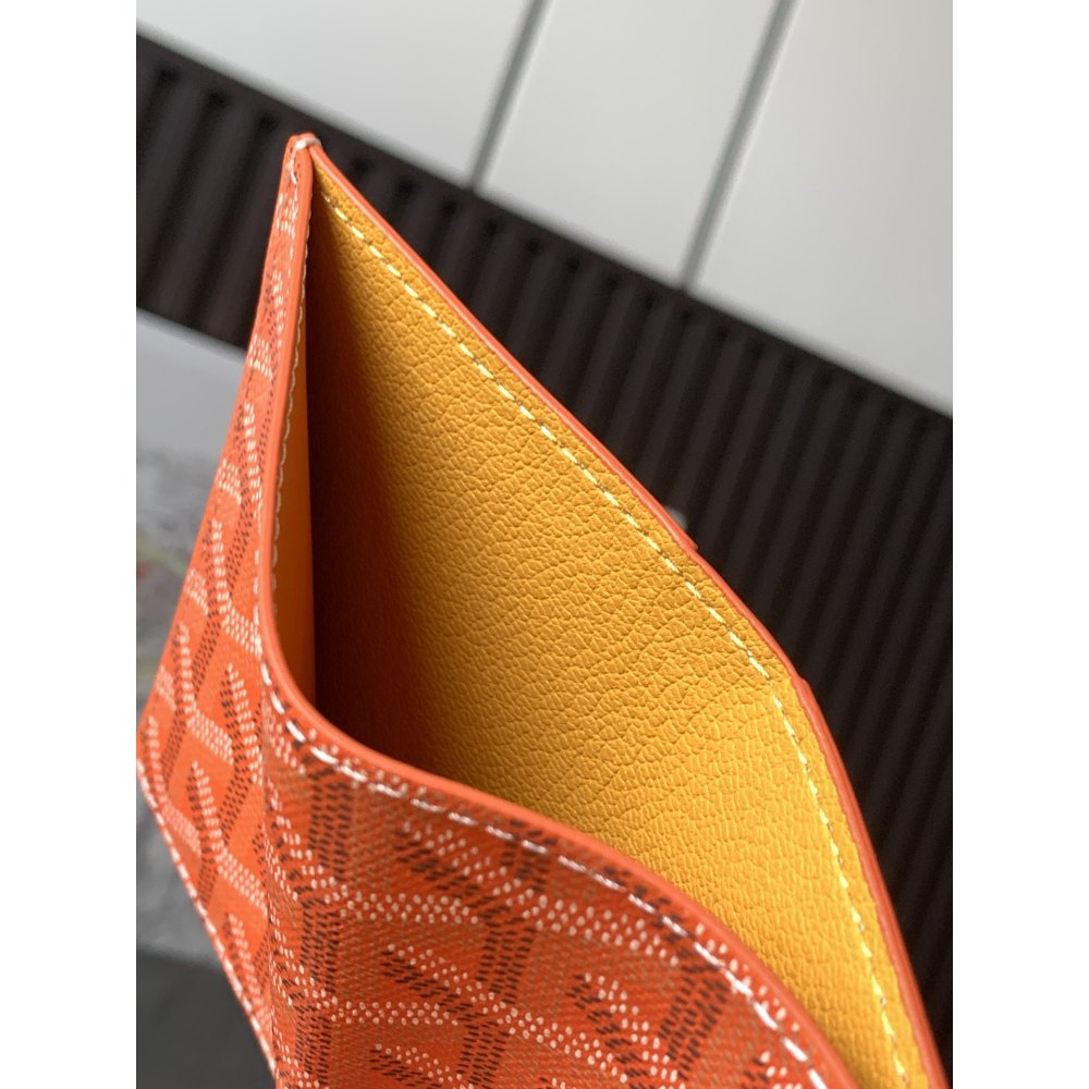 DD G0yard Saint-Pierre Card Wallet Orange 11cm*1.5cm*7.5cm