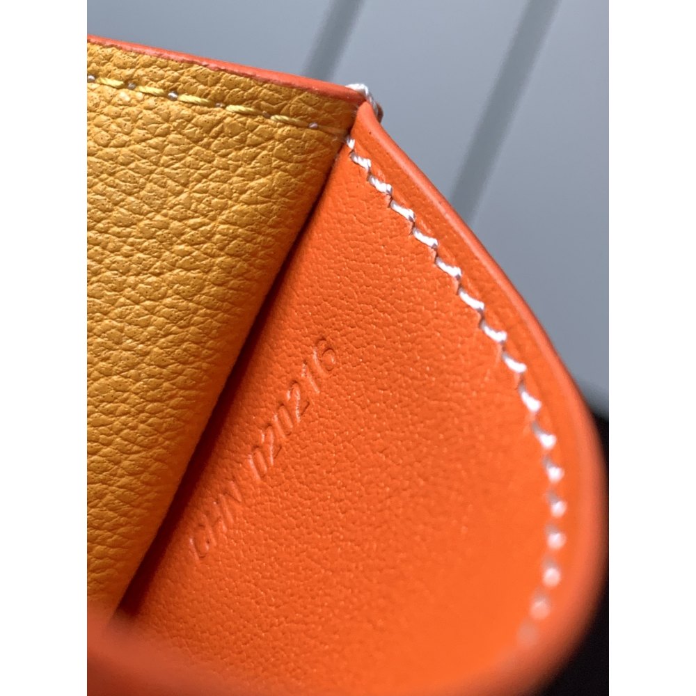 DD G0yard Saint-Pierre Card Wallet Orange 11cm*1.5cm*7.5cm