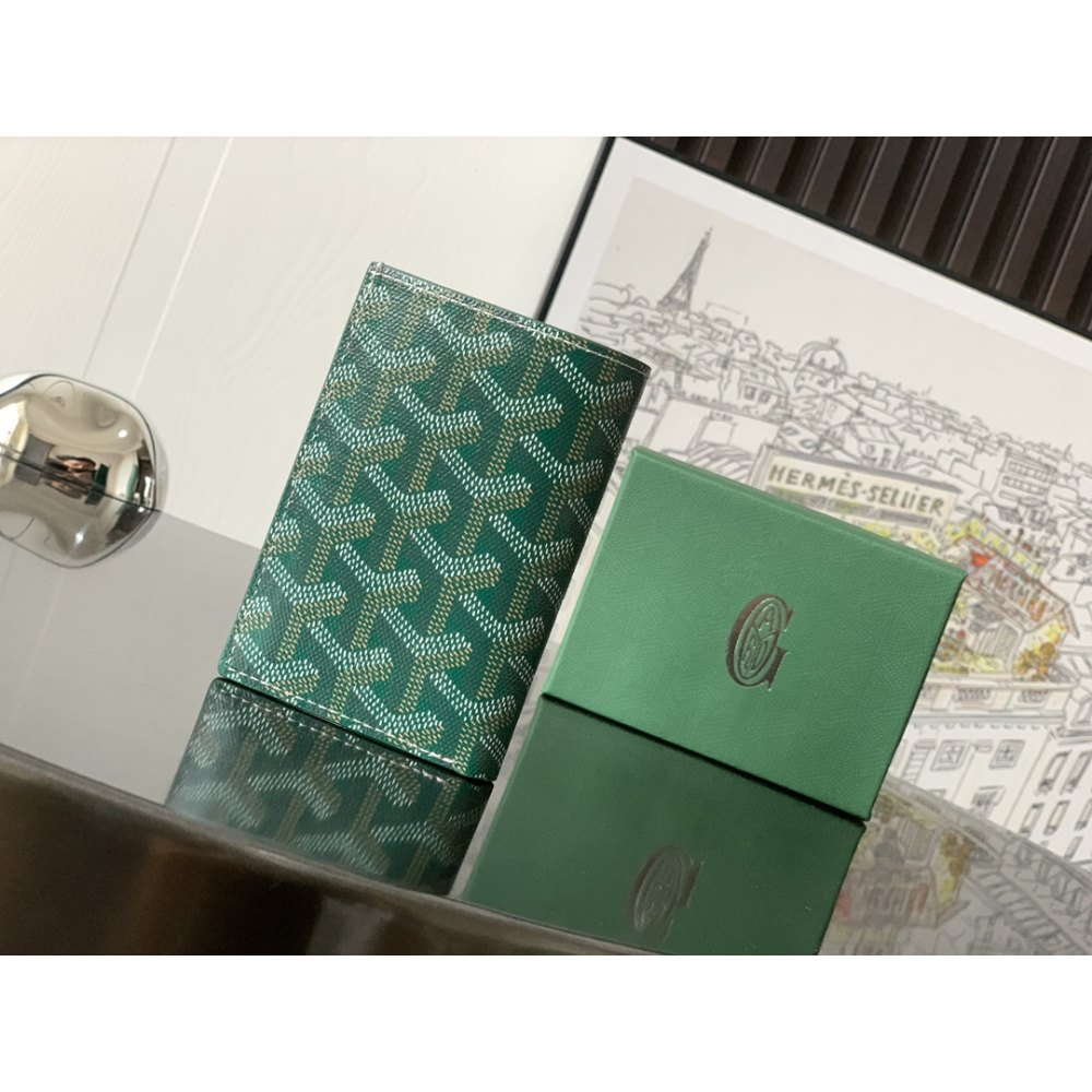 DD G0yard Saint-Pierre Card Wallet Green 11cm*1.5cm*7.5cm