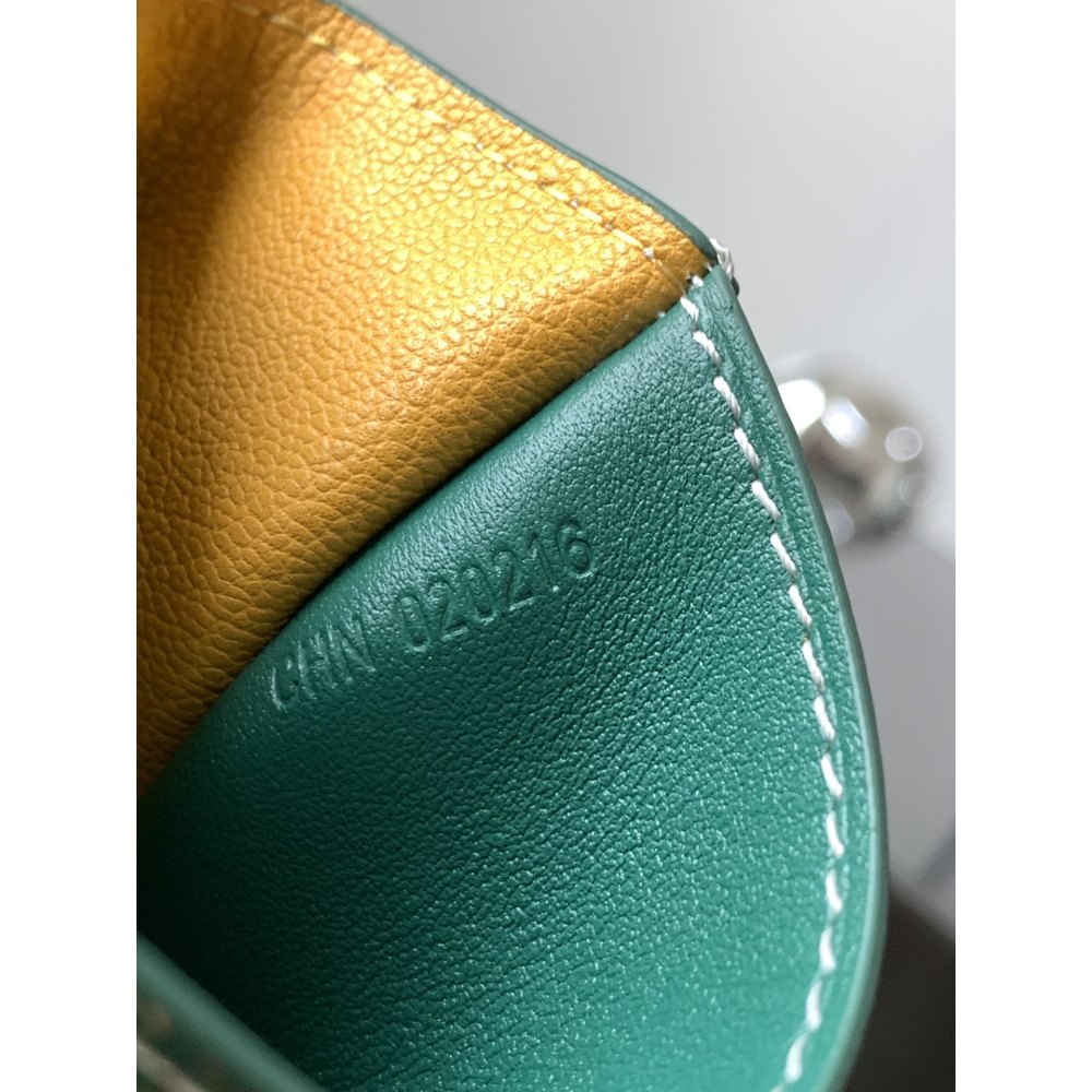 DD G0yard Saint-Pierre Card Wallet Green 11cm*1.5cm*7.5cm