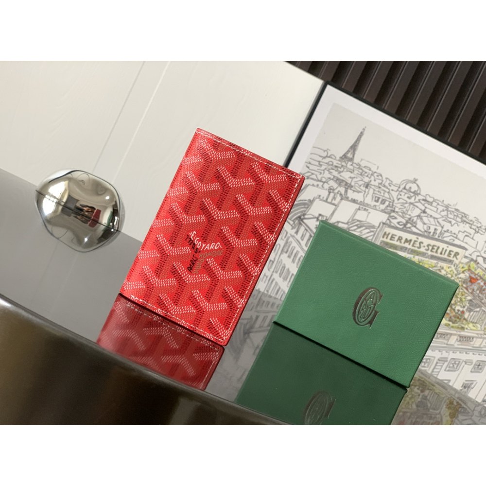DD G0yard Saint-Pierre Card Wallet Red 11cm*1.5cm*7.5cm