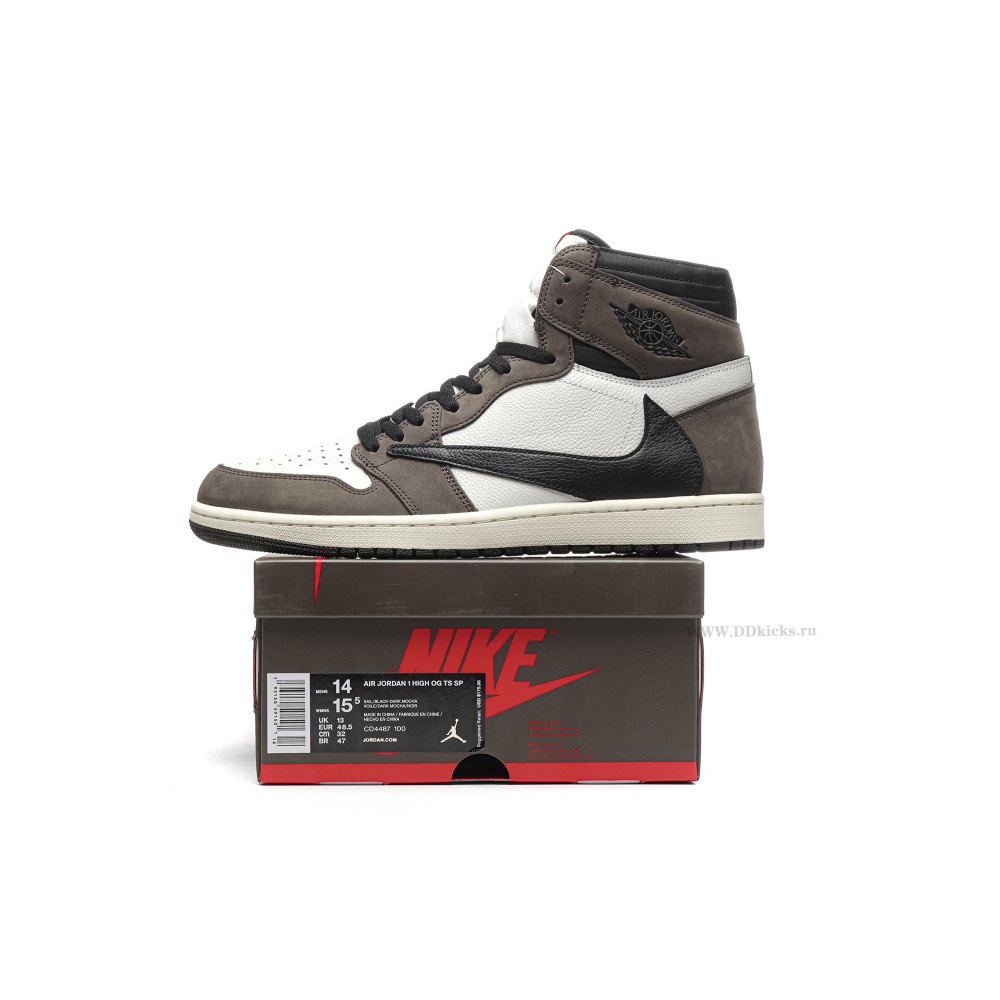 Size 14 Jordan 1 Retro High OG SP Travis Scott Mocha