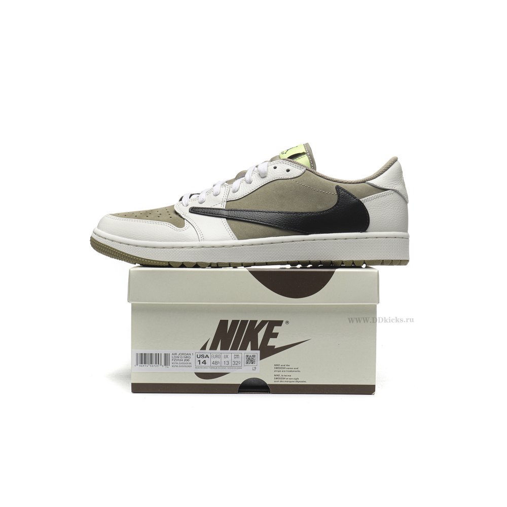 Size 14 Jordan 1 Retro Low Golf Travis Scott Neutral Olive