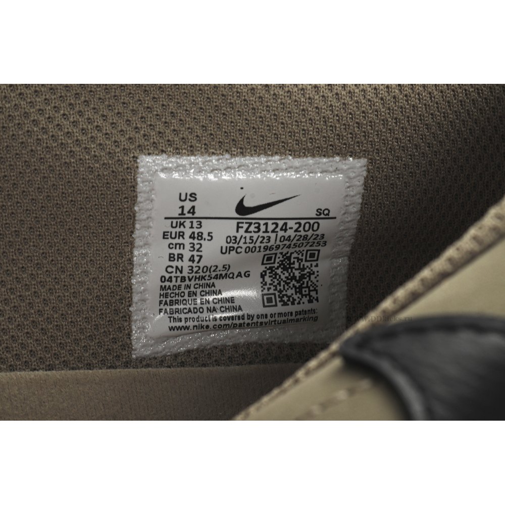 Size 14  Jordan 1 Retro Low Golf Travis Scott Neutral Olive