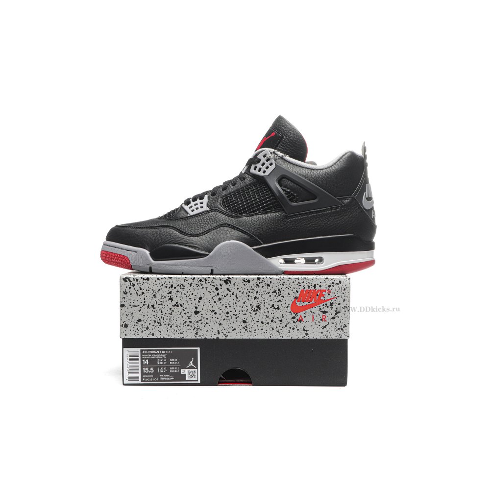 Size 14 Jordan 4 Retro Bred Reimagined
