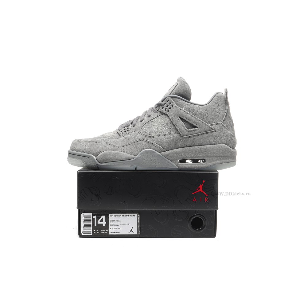 Size 14 Jordan 4 Retro Kaws Grey