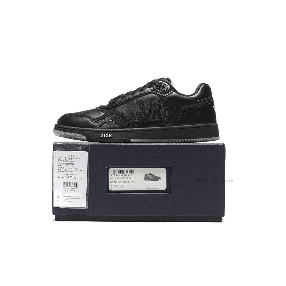 DD D1or B27 Low Black D1or Oblique Galaxy Leather Grey